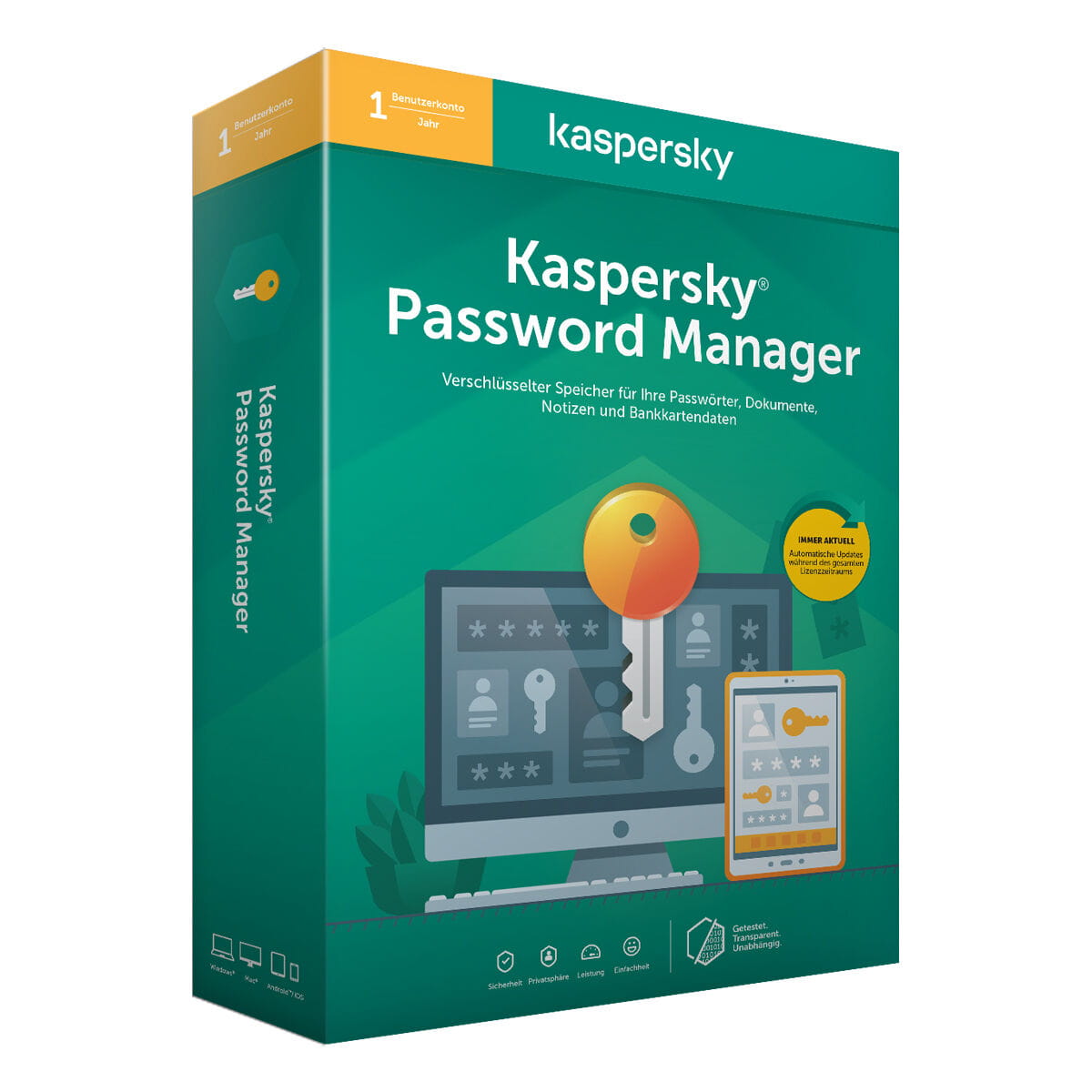 Caja de Kaspersky Password Manager, gestor de contraseñas