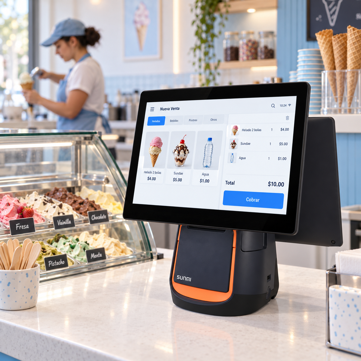 SUNMI T2s TERMINAL POS ANDROID CON IMPRESORA DE 80 MM