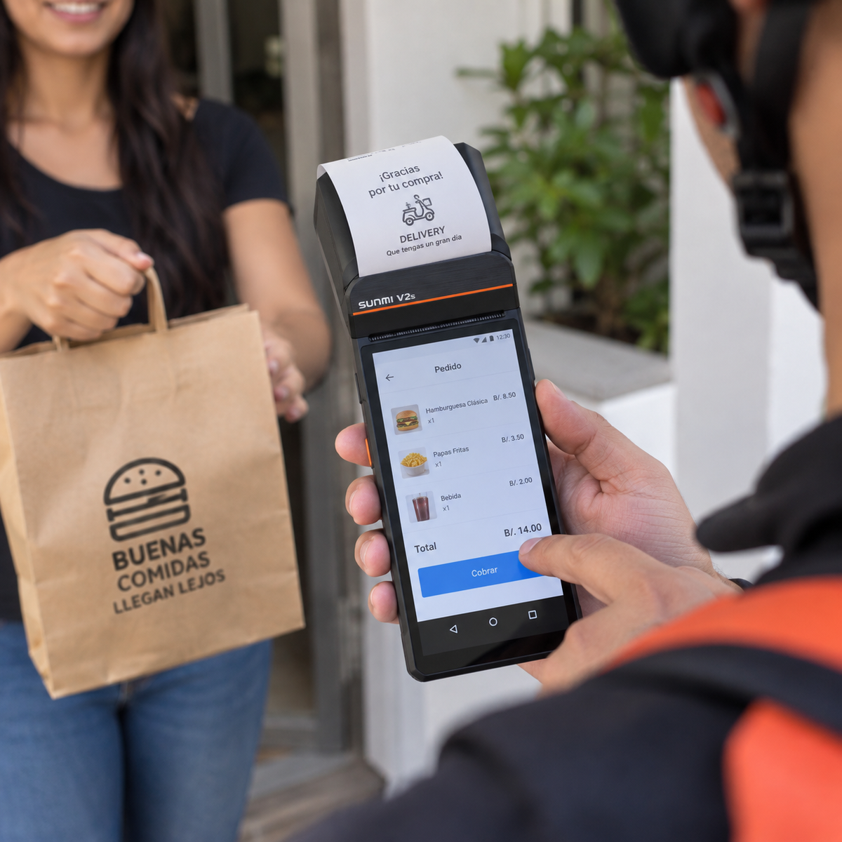SUNMI V3 2+32 – Terminal POS Android Portátil con Impresora