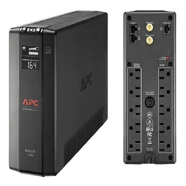 APC BX1500M - UPS 1500 VA / 900 W con pantalla LCD y 10 tomas