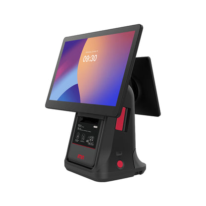 iMin D4-504 - Terminal POS Android con doble pantalla e impresora 80 mm