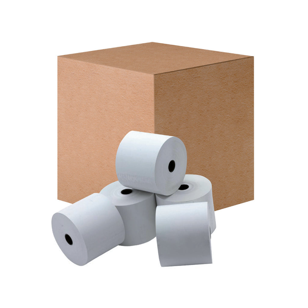 Caja de 100 rollos de papel térmico 57 x 50 mm