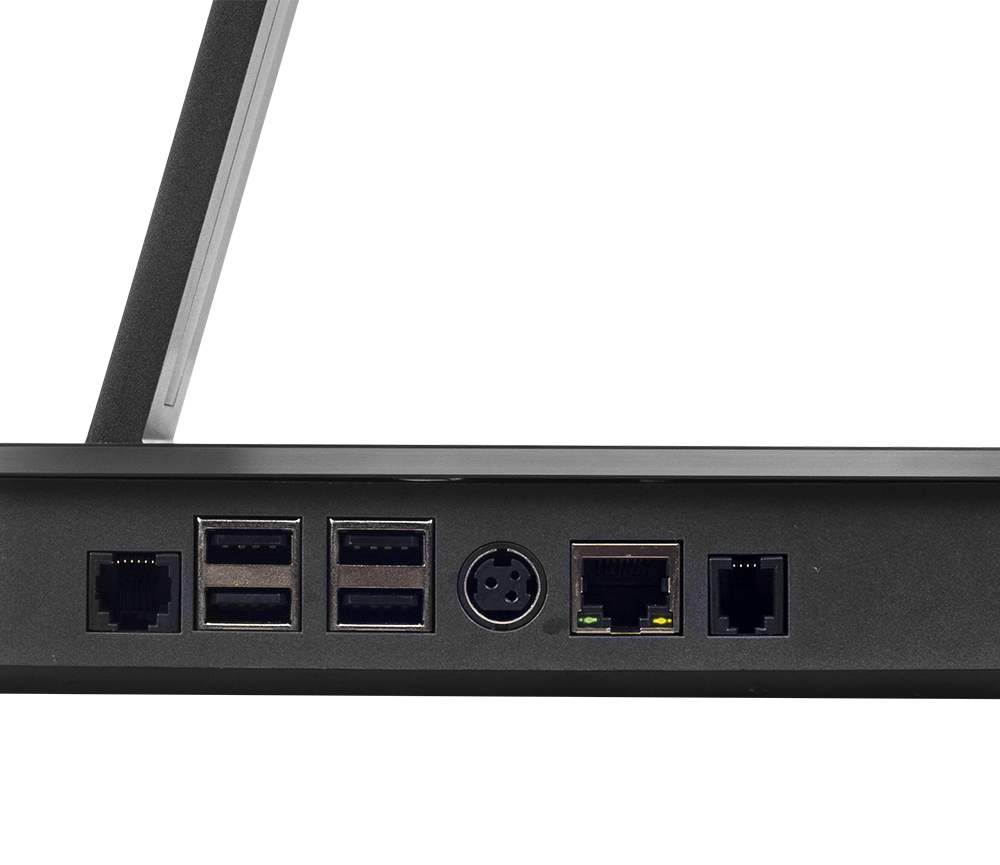 Puertos USB, Ethernet, gaveta y balanza de la terminal AON ALLDROID-200