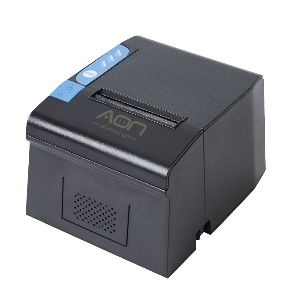 Impresora térmica de recibos AON PR-200 de 80 mm, vista frontal