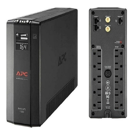 APC BX1500M - UPS 1500 VA / 900 W con pantalla LCD y 10 tomas