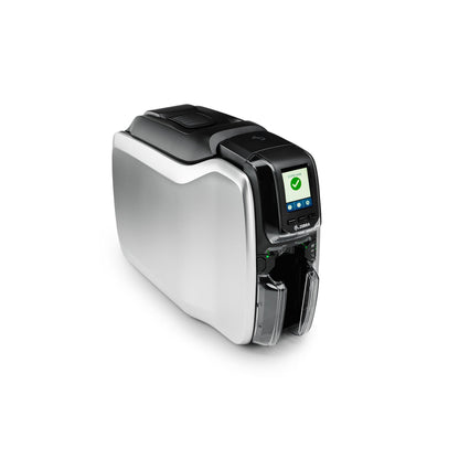 Impresora de carnets Zebra ZC300 vista frontal derecha